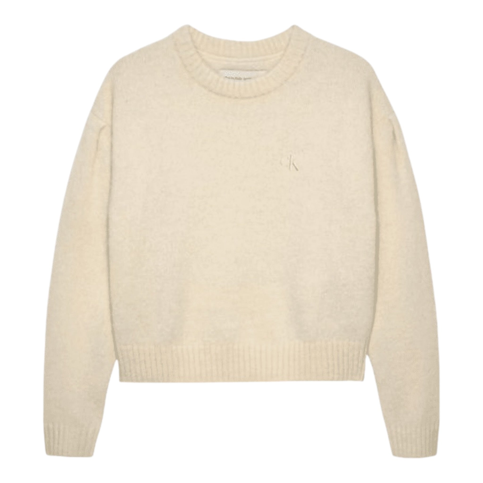Calvin Klein Maglia Girocollo tinta unita con Logo Panna per Bambina IG0IG03048XX PANNA CALVIN KLEIN 