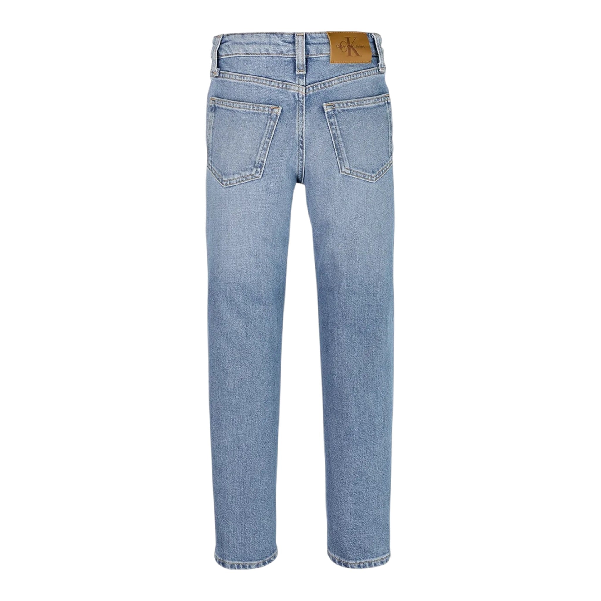 Calvin Klein Jeans tinta unita con Girovita Regolabile Azzurro per Bambina IG0IG03052 AZZURRO CALVIN KLEIN 