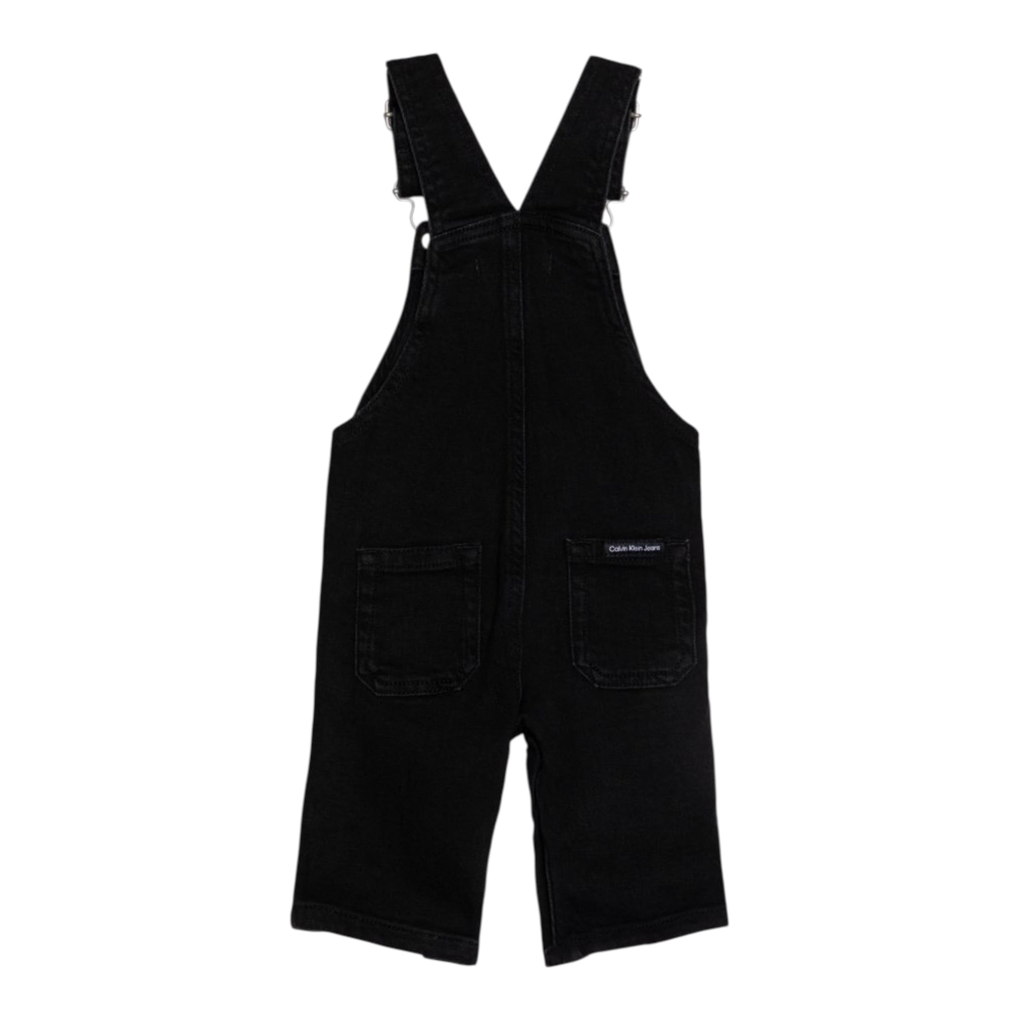 Calvin Klein Salopette tinta unita con Logo Nero per Bambino IN0IN00207 NERO CALVIN KLEIN 