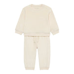 Calvin Klein Completo 2 Pezzi Felpa-Pantalone tinta unita Crema per Neonato IN0IN00236 CREMA CALVIN KLEIN 