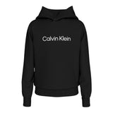 Calvin Klein Felpa tinta unita con Cappuccio E Stampa Nero per Bambino IU0IU00679 NERO CALVIN KLEIN 