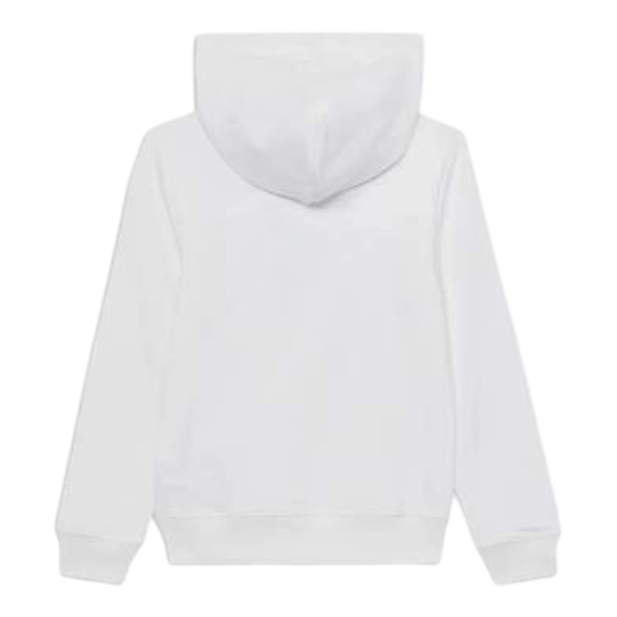 Calvin Klein Felpa tinta unita con Cappuccio E Stampa Bianco per Bambino IU0IU00679X BIANCO CALVIN KLEIN 