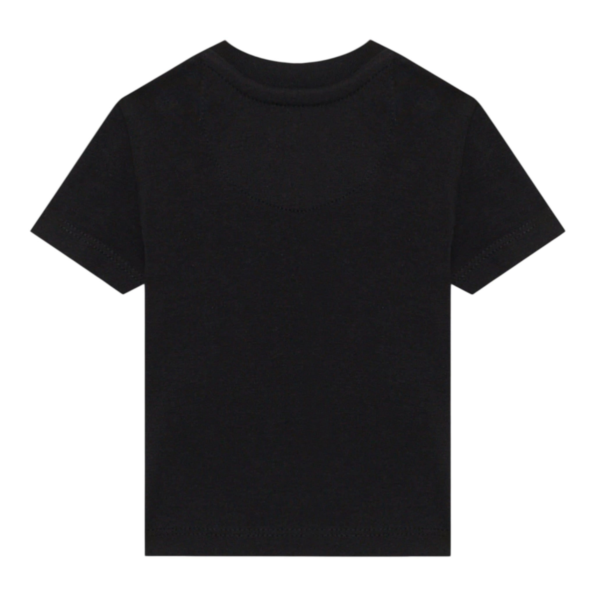 Calvin Klein T-Shirt Girocollo tinta unita con Logo Nero per Bambino IU0IU00715 NERO CALVIN KLEIN 
