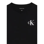 Calvin Klein Shirt Girocollo tinta unita con Logo Nero per Bambino IU0IU00717 NERO CALVIN KLEIN 