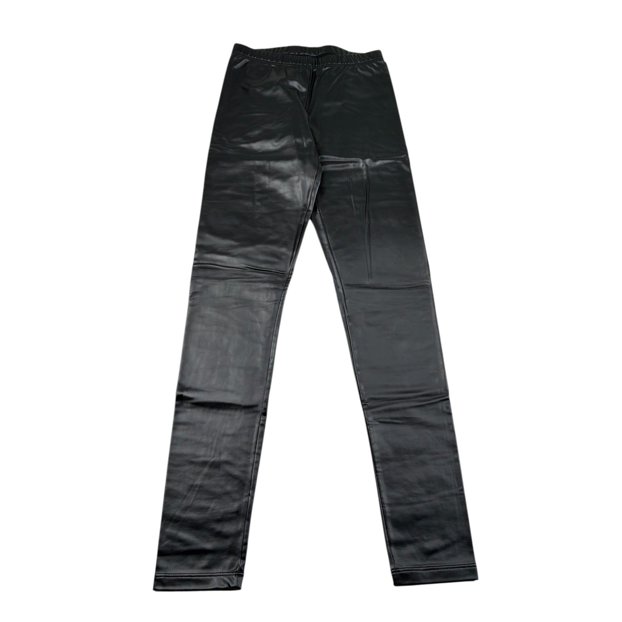 Calzitaly Leggins In Similpelle tinta unita Nero per Bambina LEGGT NERO CALZITALY 