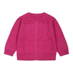 Carre'Ment Beau Cardigan tinta unita con Ricami Fuxia per Neonata Y30211 FUXIA CARRE'MENT BEAU 