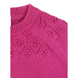 Carre'Ment Beau Cardigan tinta unita con Ricami Fuxia per Neonata Y30211 FUXIA CARRE'MENT BEAU 