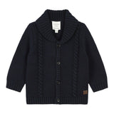 Carre'Ment Beau Cardigan tinta unita Blu per Neonato Y30287 BLU CARRE'MENT BEAU 