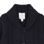 Carre'Ment Beau Cardigan tinta unita Blu per Neonato Y30287 BLU CARRE'MENT BEAU 