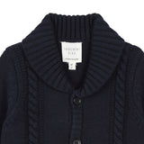 Carre'Ment Beau Cardigan tinta unita Blu per Neonato Y30287 BLU CARRE'MENT BEAU 
