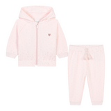 Carre'Ment Beau Completo 2 Pezzi Felpa-Pantalone tinta unita Rosa per Bambina Y30297 ROSA CARRE'MENT BEAU 