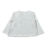 Carre'Ment Beau Shirt Girocollo tinta unita con Ricami Panna per Neonata Y30304 PANNA CARRE'MENT BEAU 