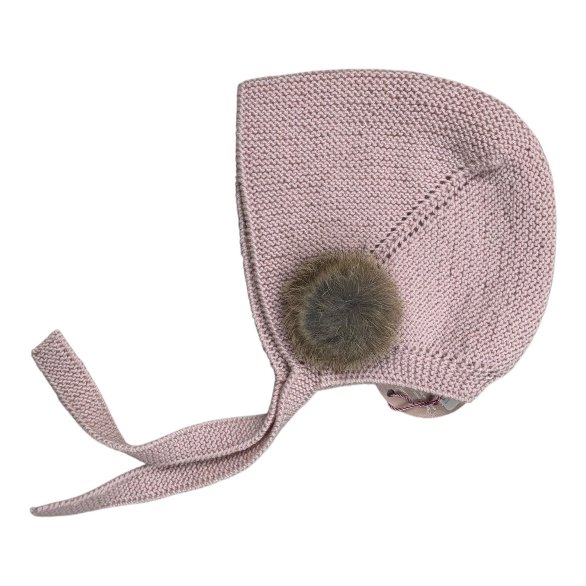 Casilda Jimena Cappello tinta unita con Pon Pon Rosa per Neonata 73524300 ROSA CASILDA JIMENA 