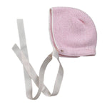 Casilda Jimena Cappello tinta unita In Filo Rosa per Neonata 768118 ROSA CASILDA JIMENA 
