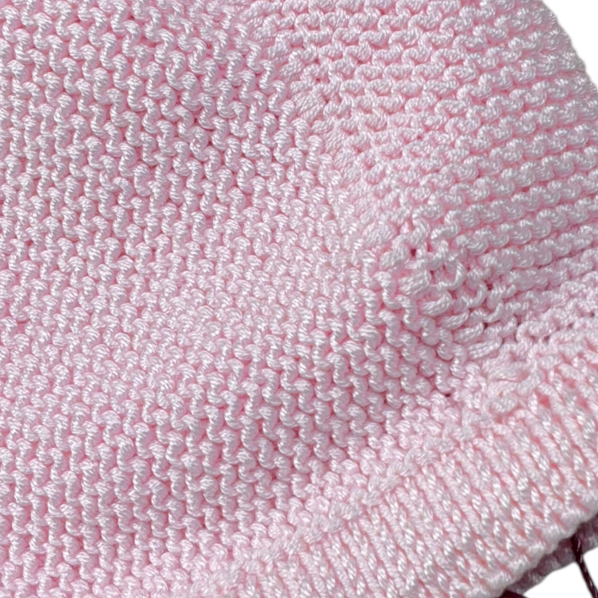 Casilda Jimena Cappello tinta unita In Filo Rosa per Neonata 768118 ROSA CASILDA JIMENA 