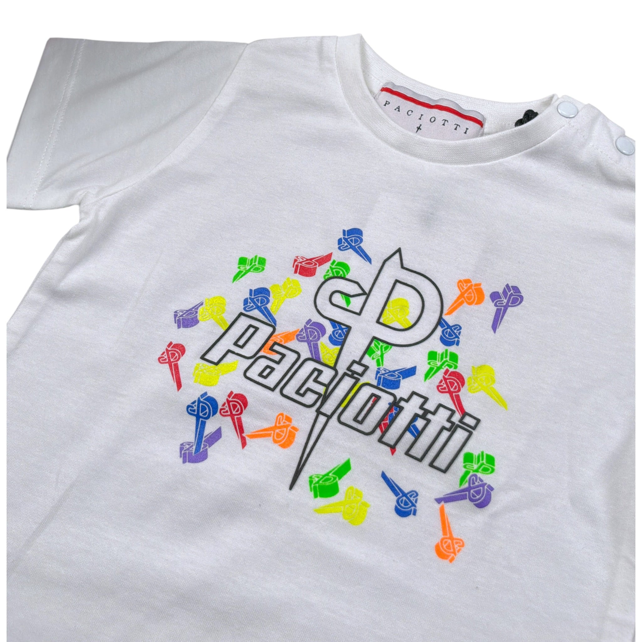 Cesare Paciotti T-Shirt tinta unita con Stampa Bianco per Neonato 4119B BIANCO CESARE PACIOTTI 