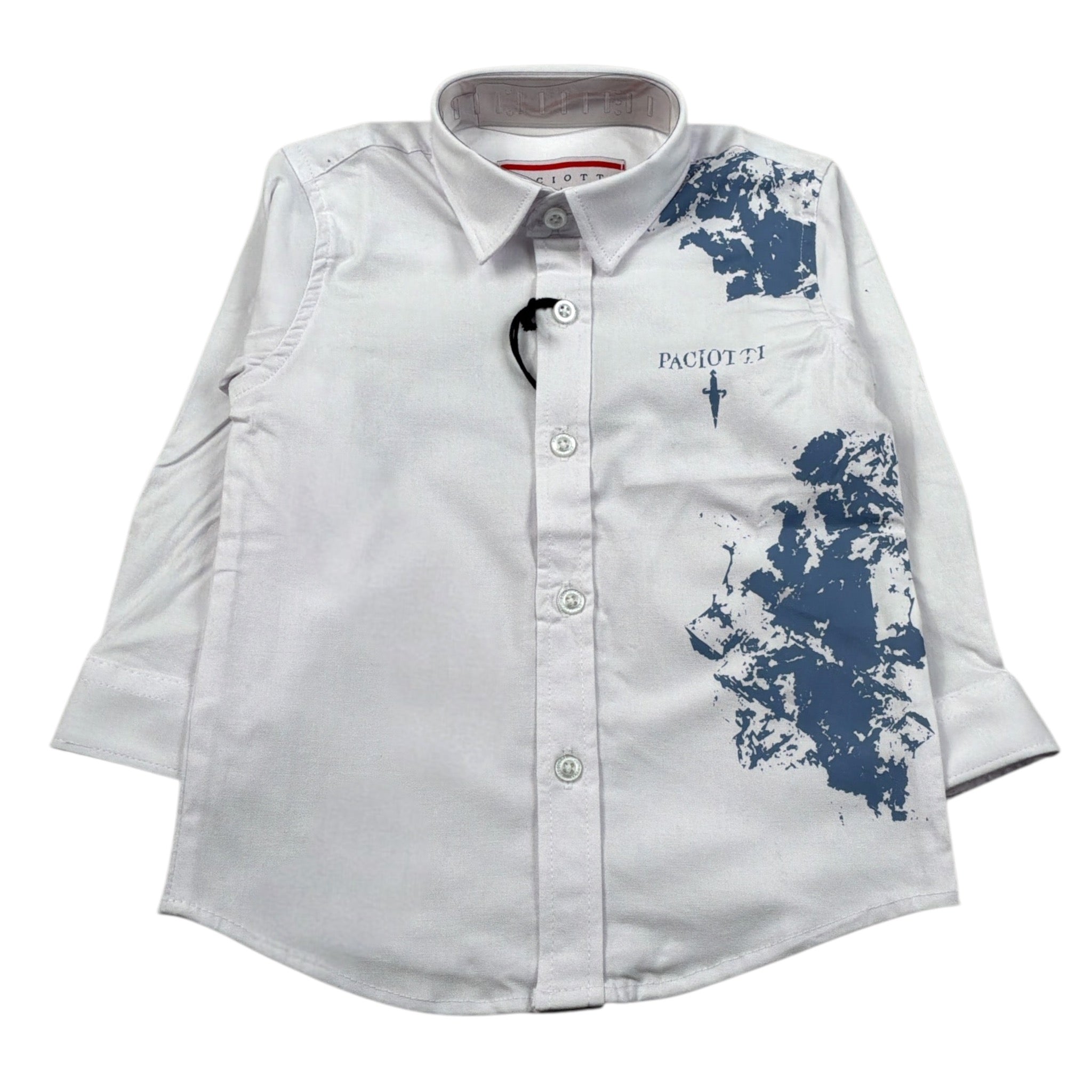 Cesare Paciotti Camicia tinta unita con Stampa Bianco per Neonato CMP6354BN BIANCO CESARE PACIOTTI 
