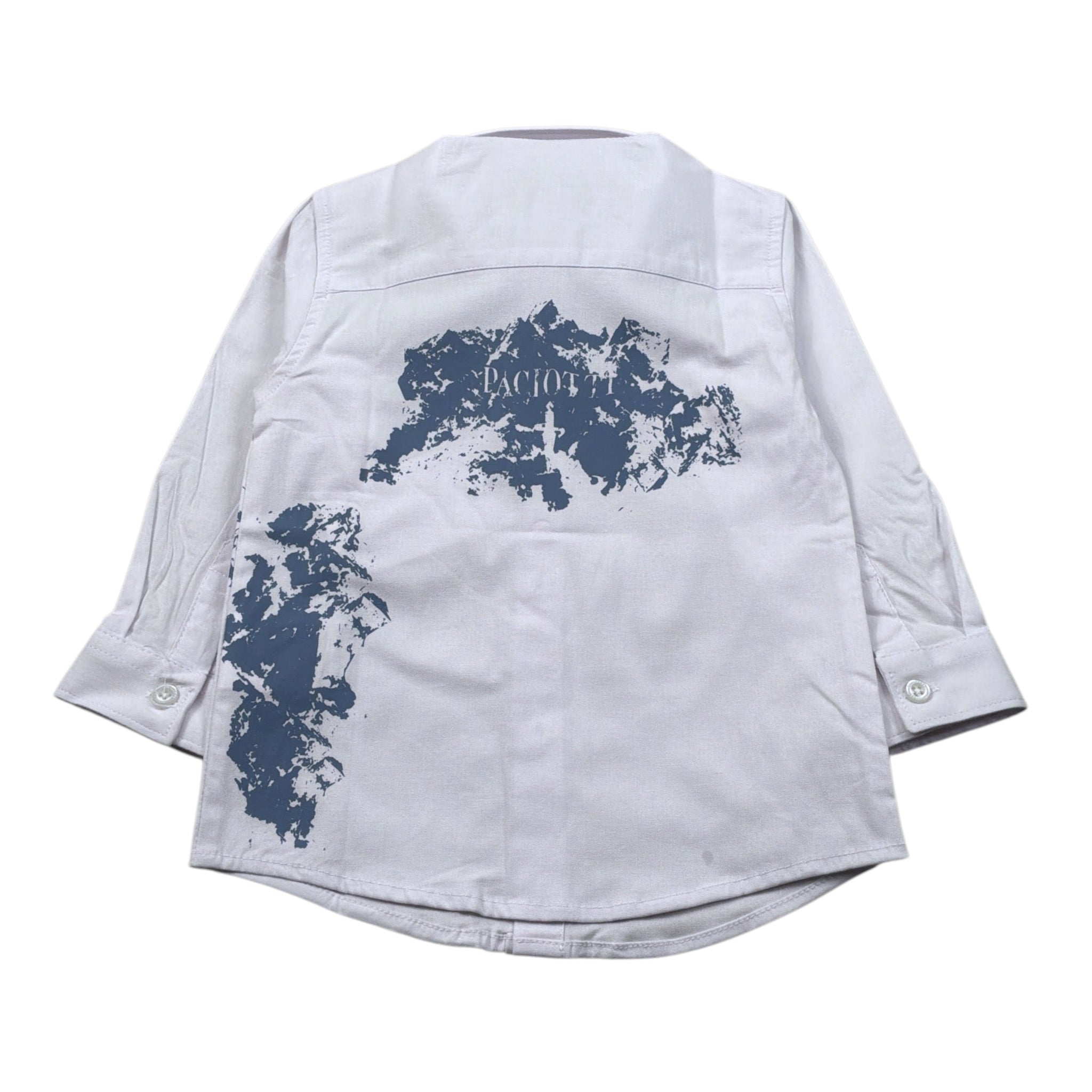 Cesare Paciotti Camicia tinta unita con Stampa Bianco per Neonato CMP6354BN BIANCO CESARE PACIOTTI 