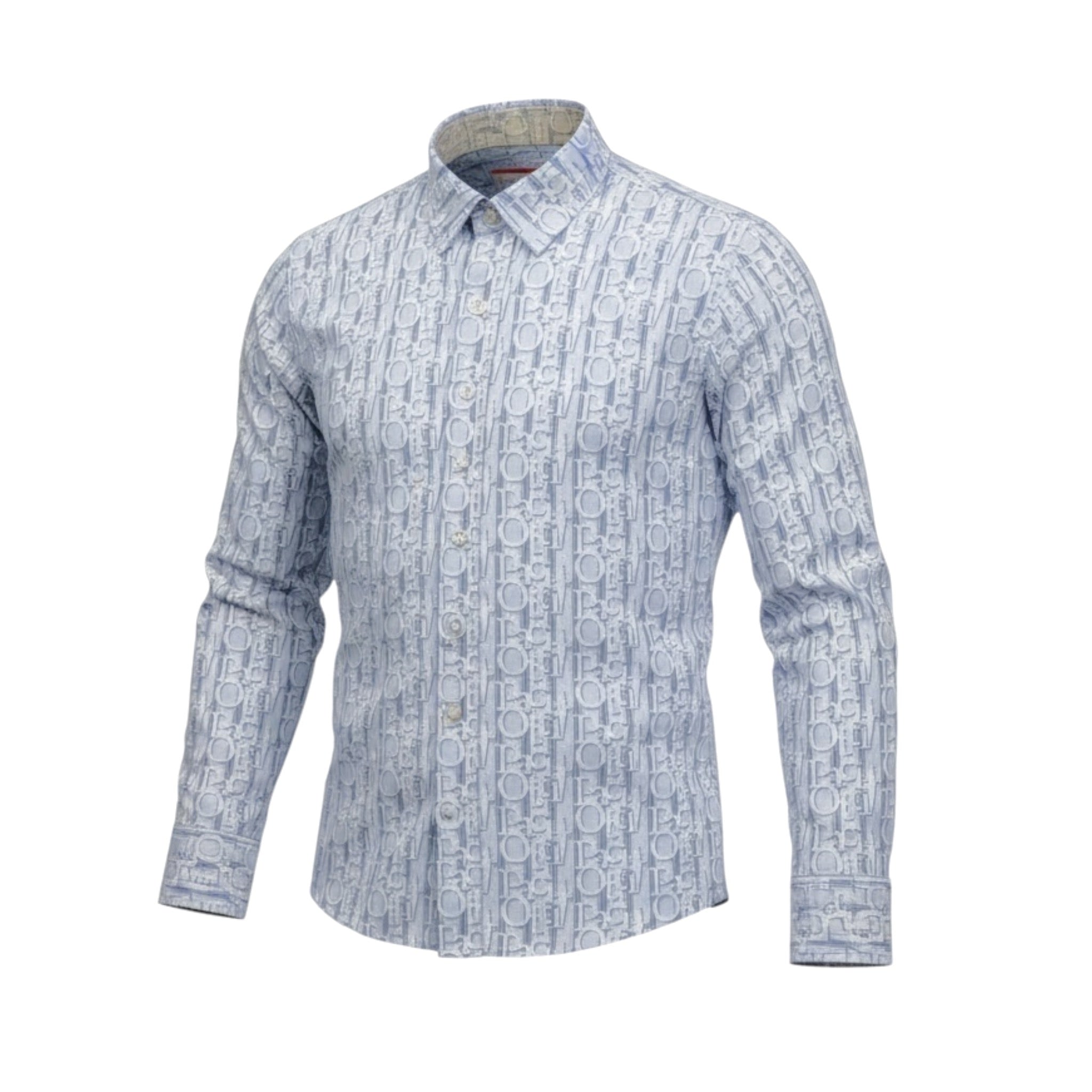 Cesare Paciotti Camicia tinta unita con Stampa Azzurro per Neonato CMP6355B AZZURRO CESARE PACIOTTI 