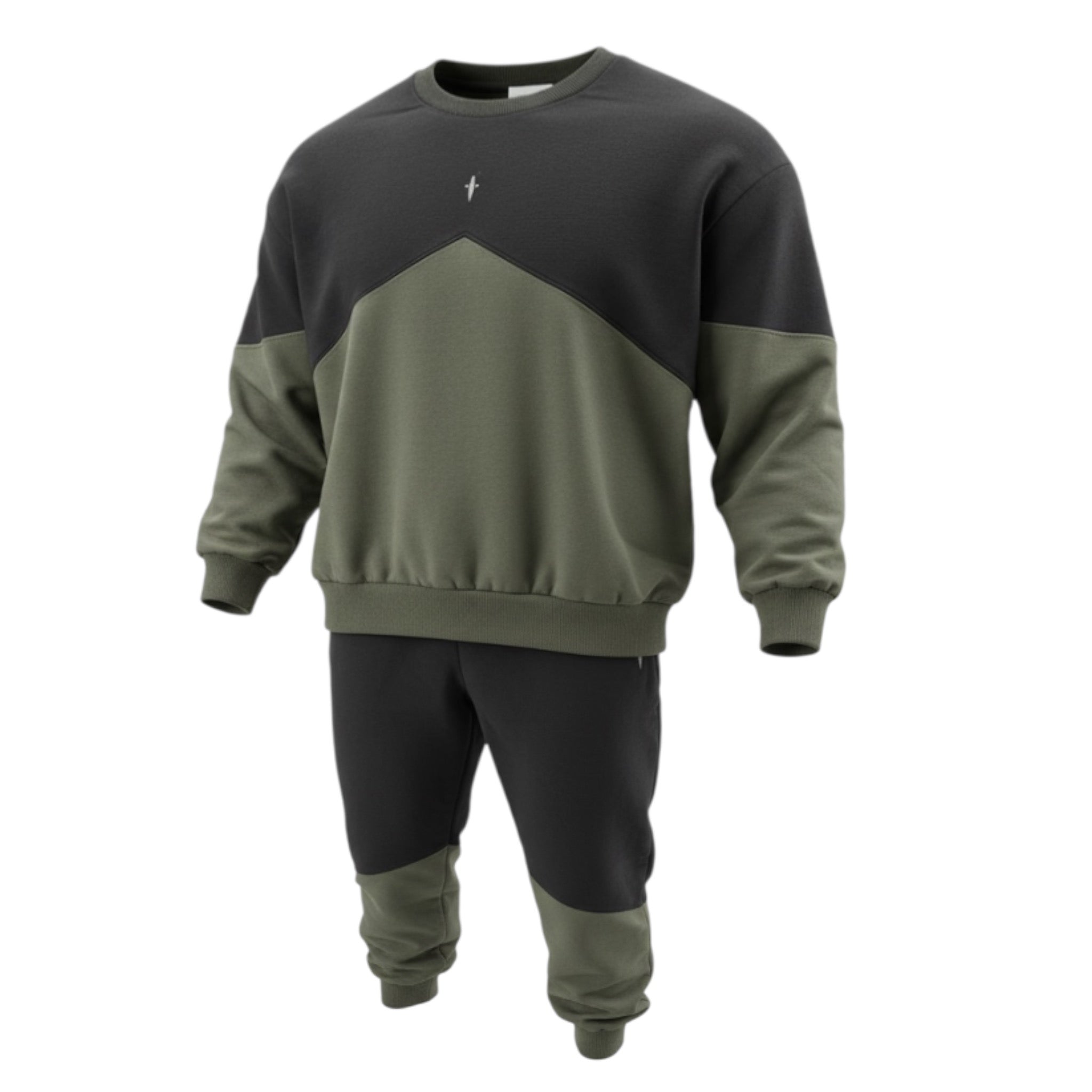 Cesare Paciotti Completo 2Pz Bicolore Felpa-Pantalone Nero/Verde per Bambino COMP6301J NERO/VERDE CESARE PACIOTTI 