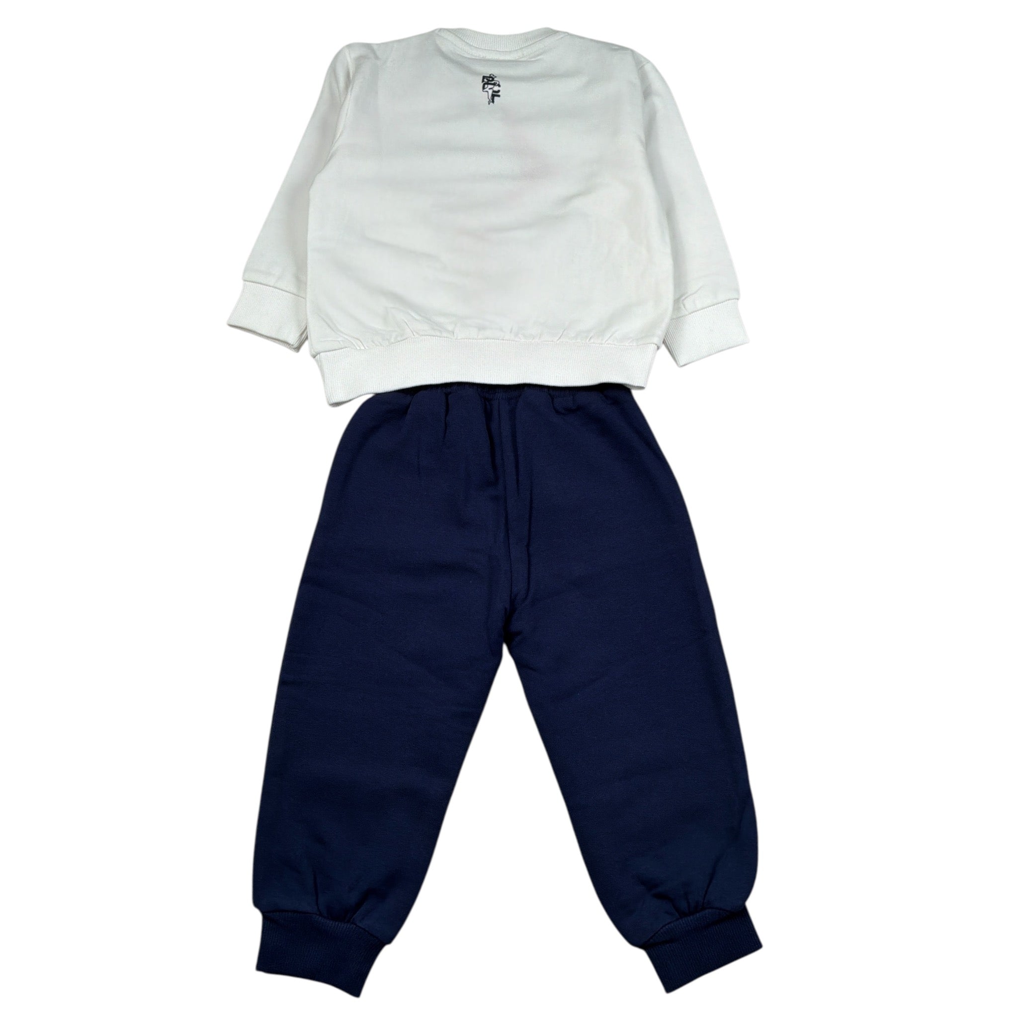 Cesare Paciotti Completo 2 Pezzi Felpa-Pantalone Bicolore Bianco/Blu per Neonato COMP6318B BIANCO/BLU CESARE PACIOTTI 