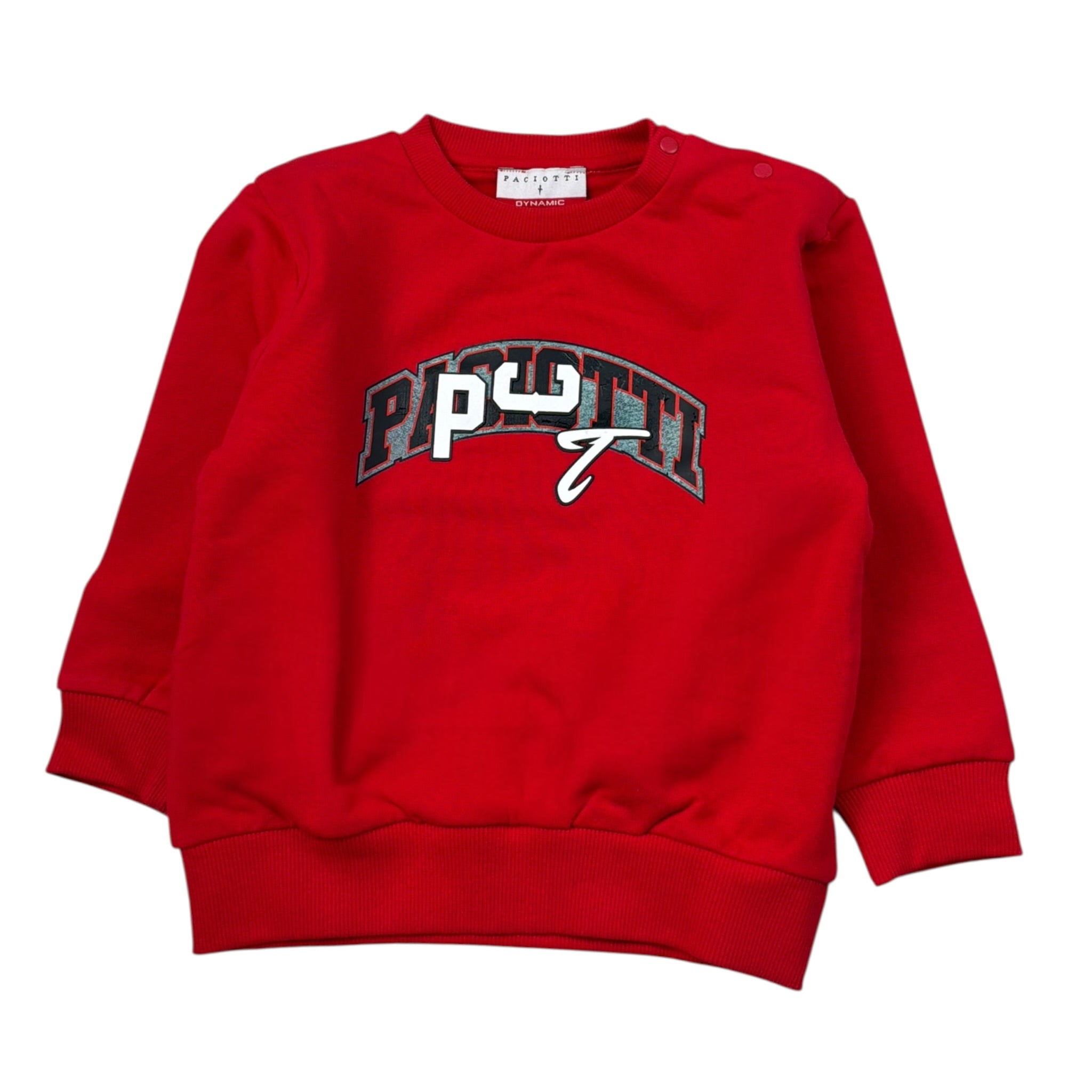 Cesare Paciotti Felpa Girocollo tinta unita con Stampa Rosso per Neonato MFP6302B ROSSO CESARE PACIOTTI 