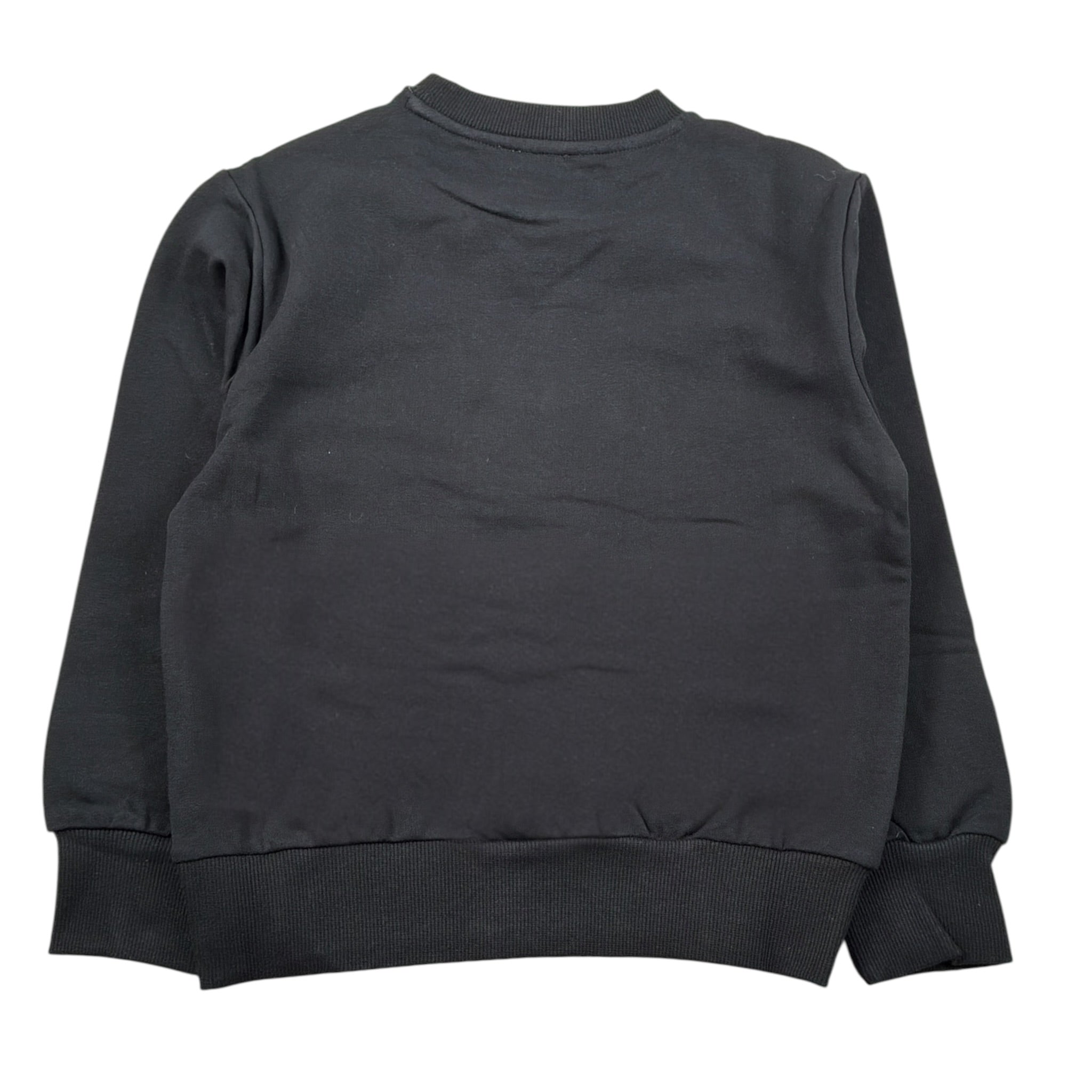 Cesare Paciotti Felpa Girocollo tinta unita con Stampa Nero per Bambino MFP6302J NERO CESARE PACIOTTI 
