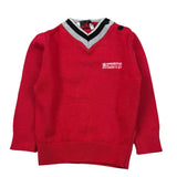 Cesare Paciotti Maglia tinta unita con Scollo A V Rosso per Neonato MGP6301B ROSSO CESARE PACIOTTI 