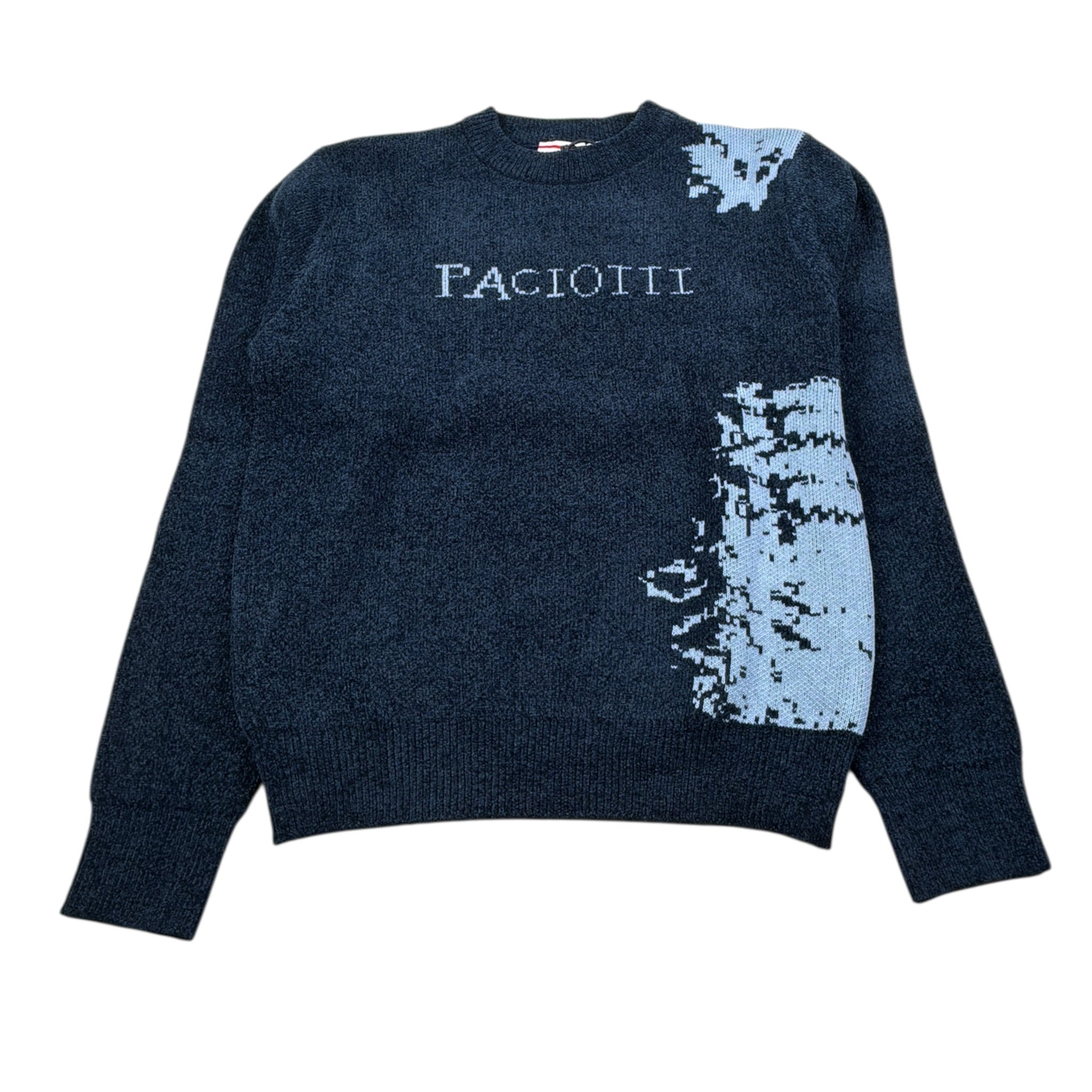 Cesare Paciotti Maglia Girocollo tinta unita con Logo Blu per Bambino MGP6354J BLU CESARE PACIOTTI 