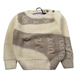 Cesare Paciotti Maglia Girocollo Bicolore Panna per Neonato MGP6358B PANNA CESARE PACIOTTI 