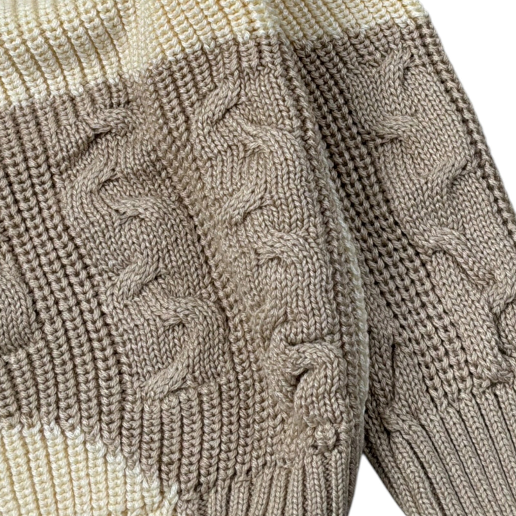 Cesare Paciotti Maglia Girocollo Bicolore Beige per Bambino MGP6358BX BEIGE CESARE PACIOTTI 
