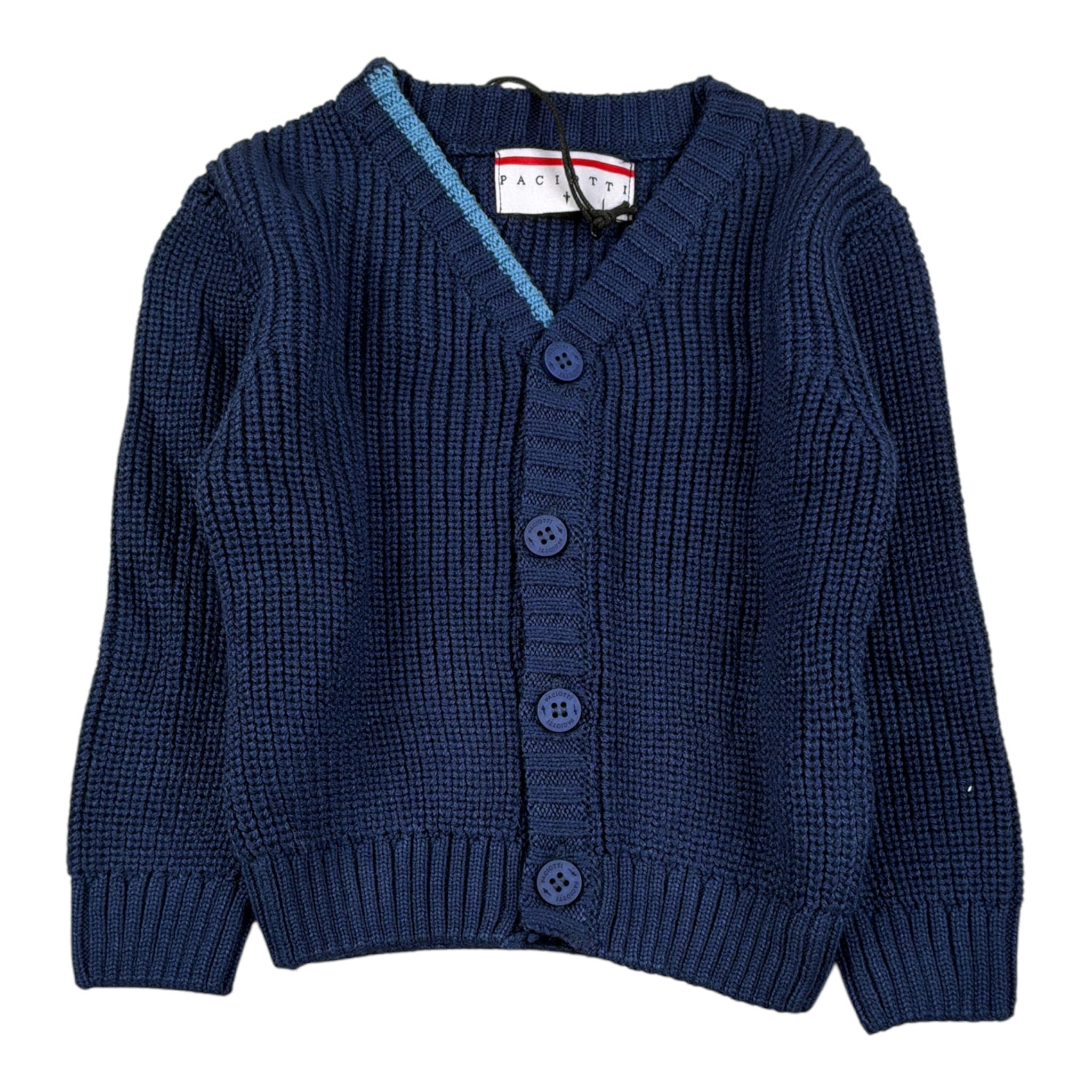 Cesare Paciotti Cardigan tinta unita con Logo Blu per Neonato MGP6362BX BLU CESARE PACIOTTI 
