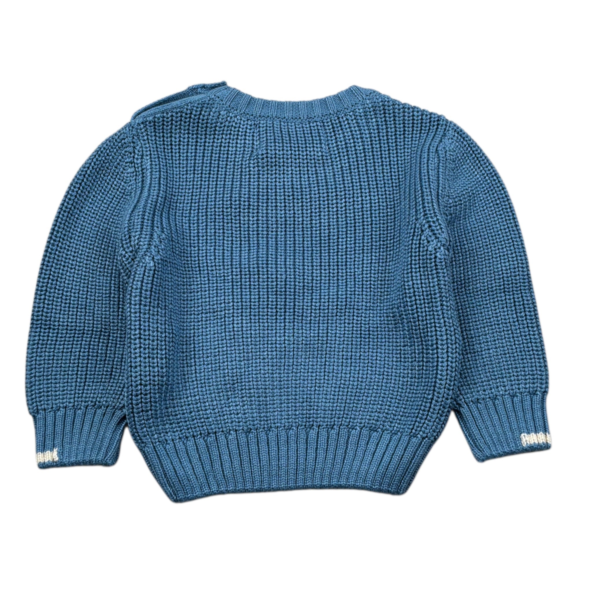 Cesare Paciotti Maglia Girocollo Bicolore Azzurro per Neonato MGP6363B AZZURRO CESARE PACIOTTI 