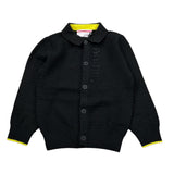 Cesare Paciotti Cardigan tinta unita con Colletto Nero per Neonato MGP6365B NERO CESARE PACIOTTI 