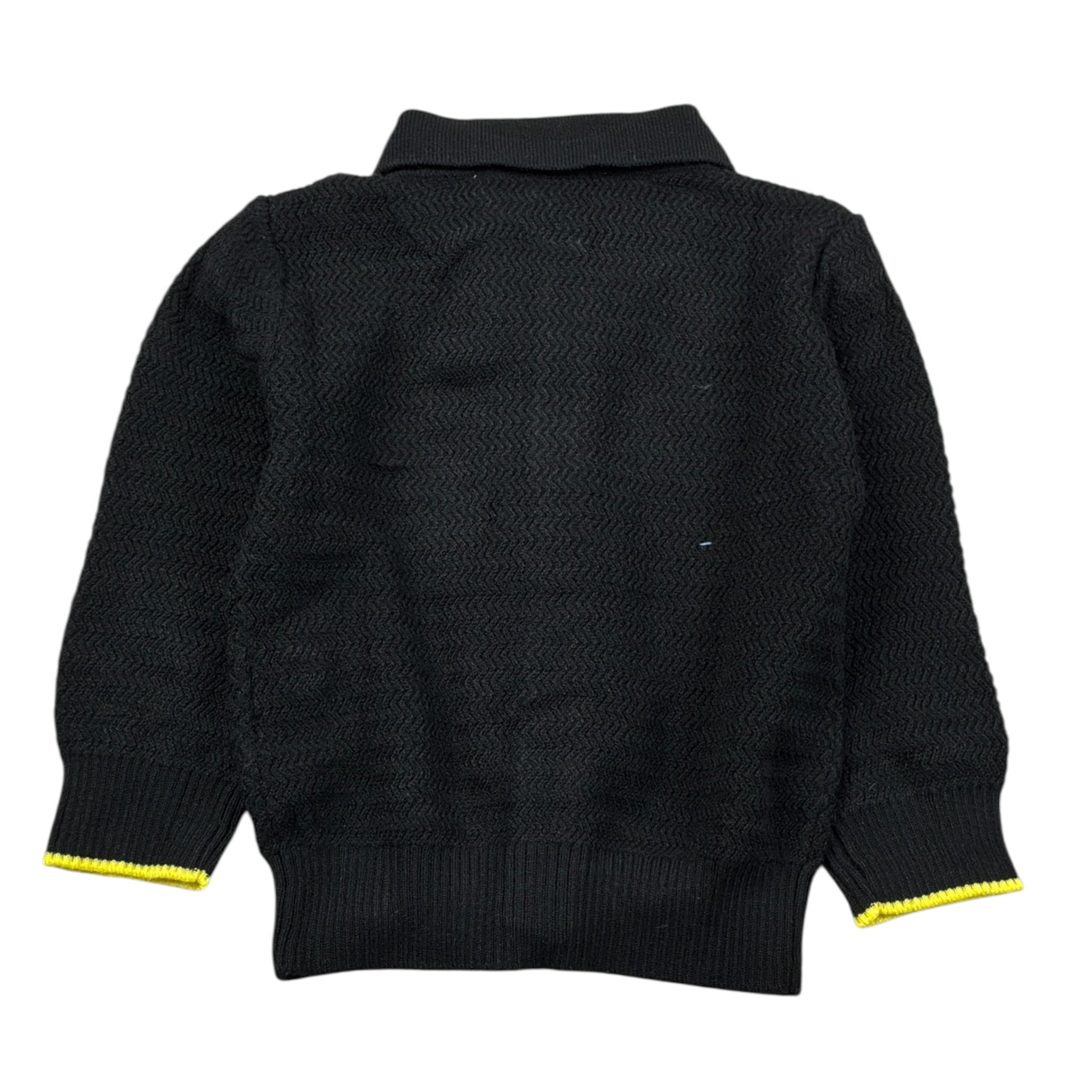 Cesare Paciotti Cardigan tinta unita con Colletto Nero per Neonato MGP6365BX NERO CESARE PACIOTTI 