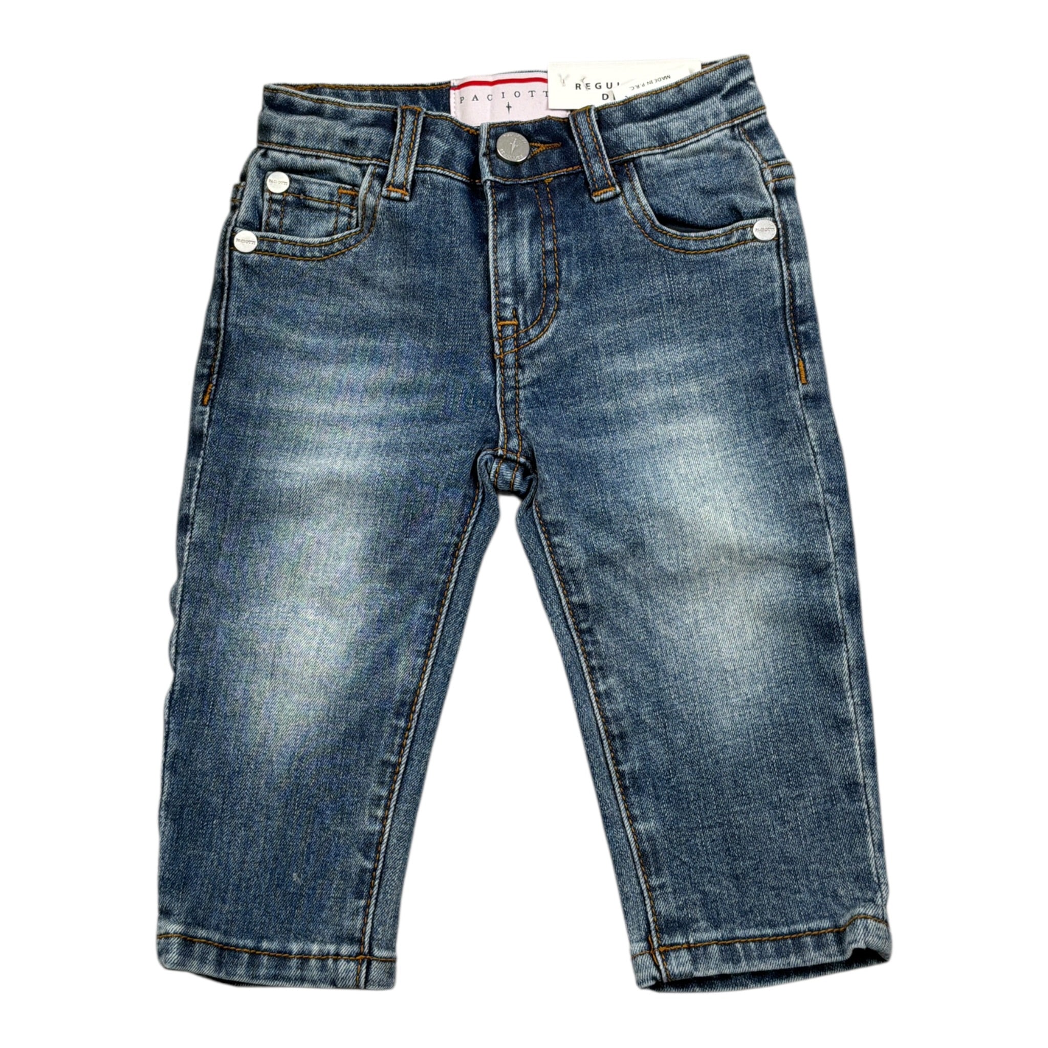 Cesare Paciotti Jeans tinta unita con Girovita Regolabile Blu per Neonato PTP5366B BLU CESARE PACIOTTI 