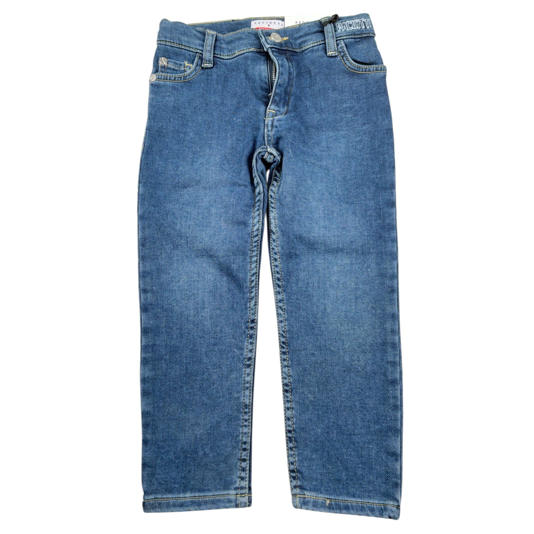 Cesare Paciotti Jeans tinta unita con Girovita Regolabile Blu per Bambino PTP6301BX BLU CESARE PACIOTTI 