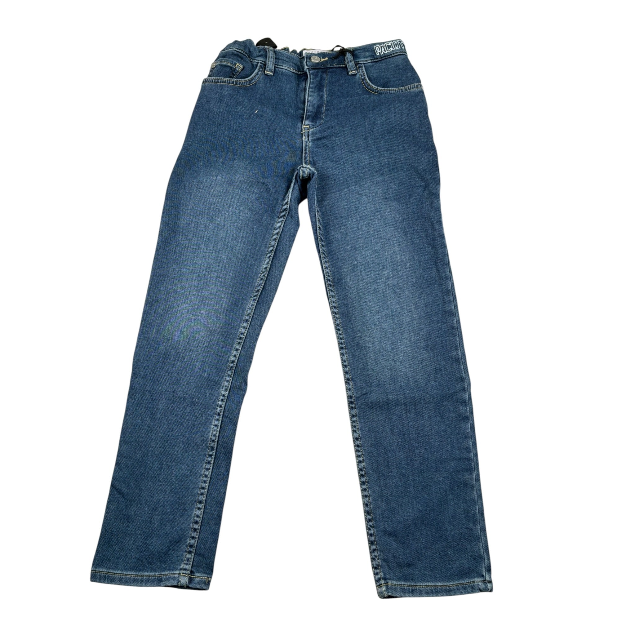 Cesare Paciotti Jeans tinta unita con Girovita Regolabile Blu per Bambino PTP6301J BLU CESARE PACIOTTI 