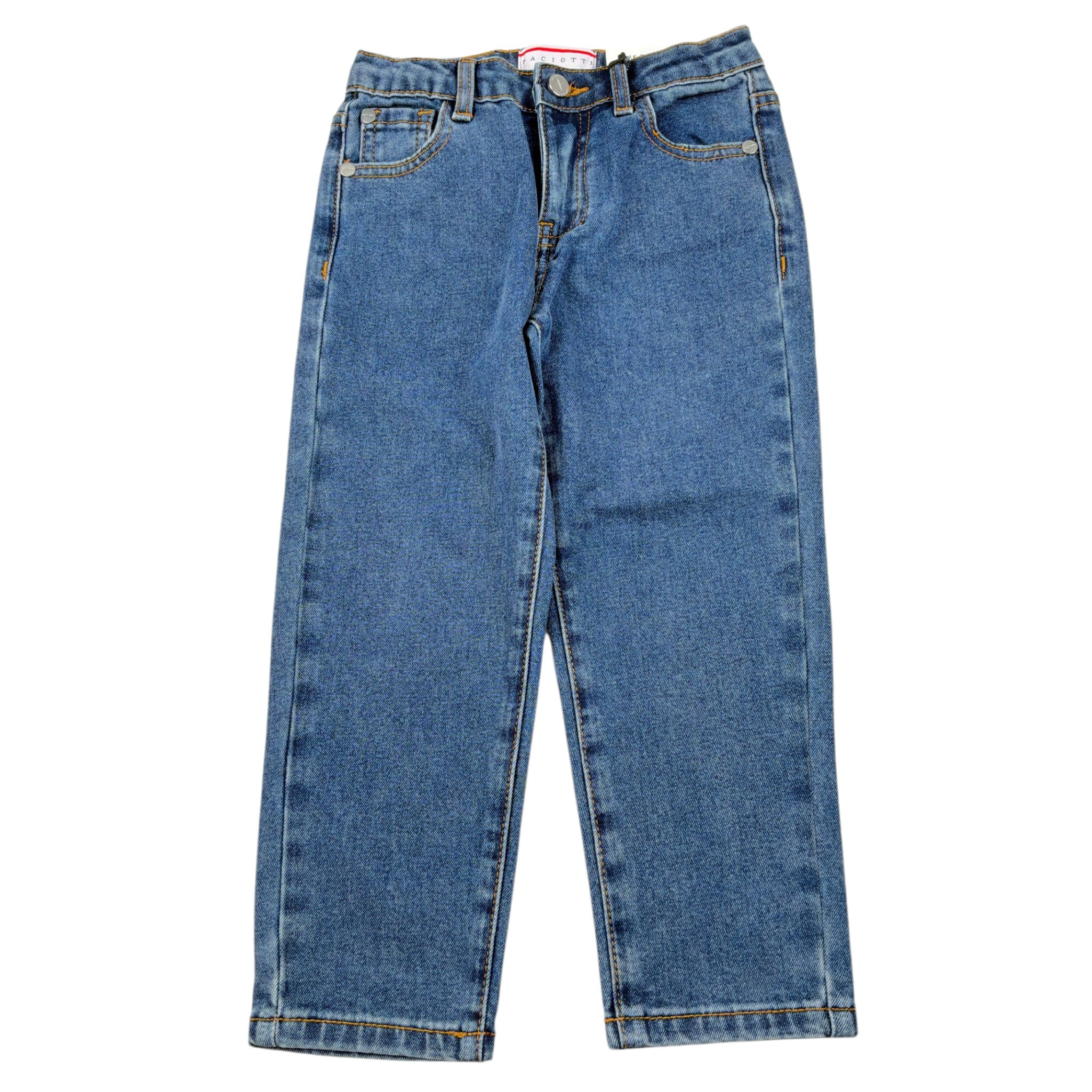Cesare Paciotti Jeans tinta unita con Girovita Regolabile Azzurro per Bambino PTP6364BX AZZURRO CESARE PACIOTTI 