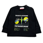 Cesare Paciotti Shirt Girocollo tinta unita con Stampa Nero per Neonato TSP6314B NERO CESARE PACIOTTI 