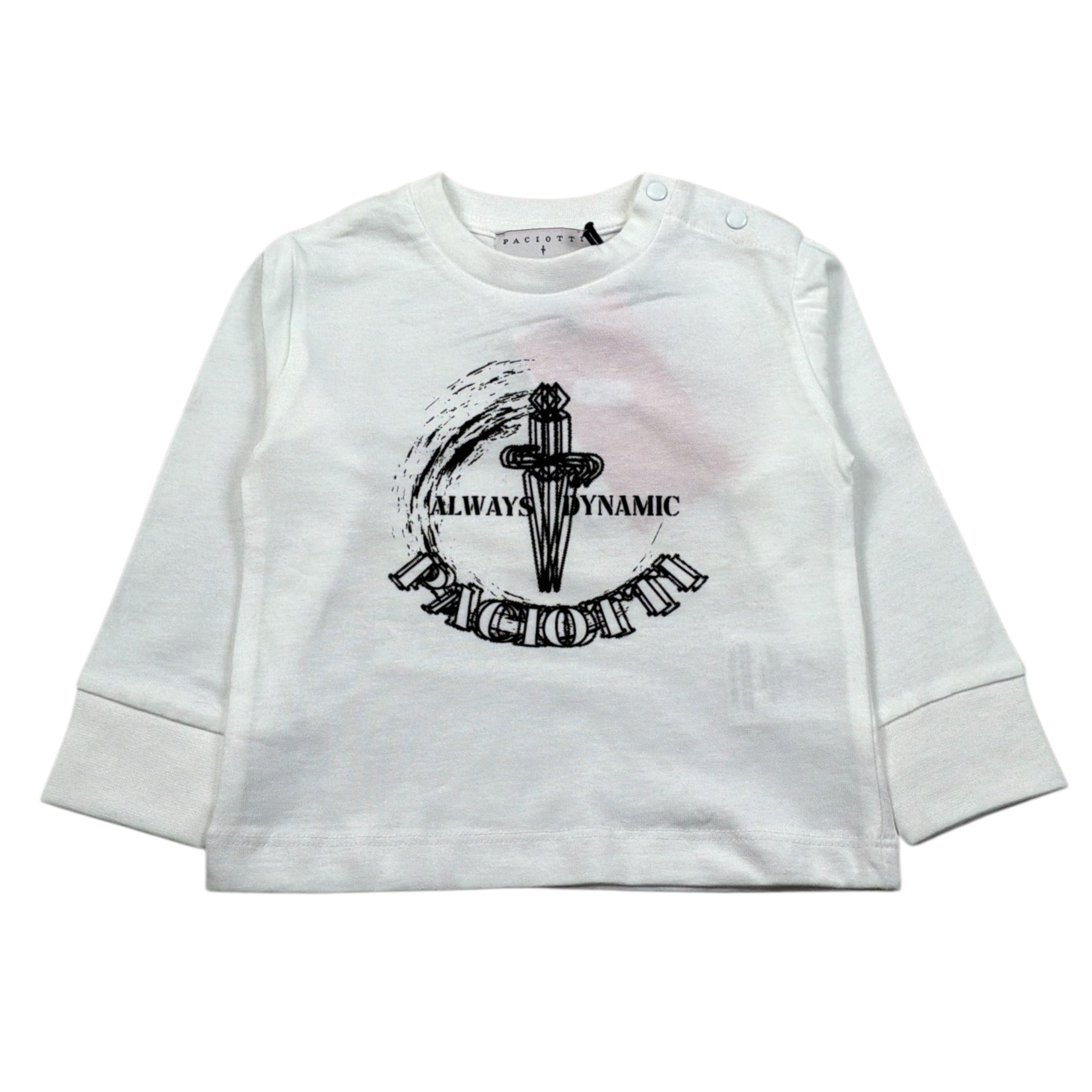 Cesare Paciotti Shirt tinta unita con Stampa Bianco per Neonato TSP6315BX BIANCO CESARE PACIOTTI 