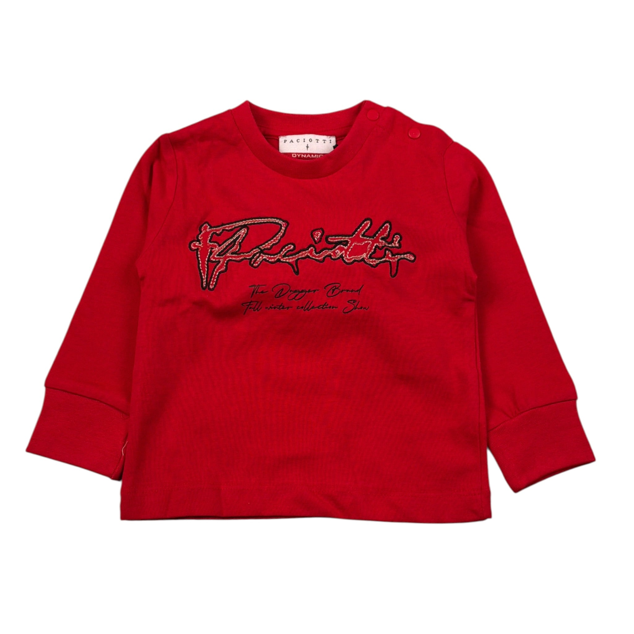 Cesare Paciotti Shirt Girocollo tinta unita con Stampa Rosso per Neonato TSP6317BN ROSSO CESARE PACIOTTI 