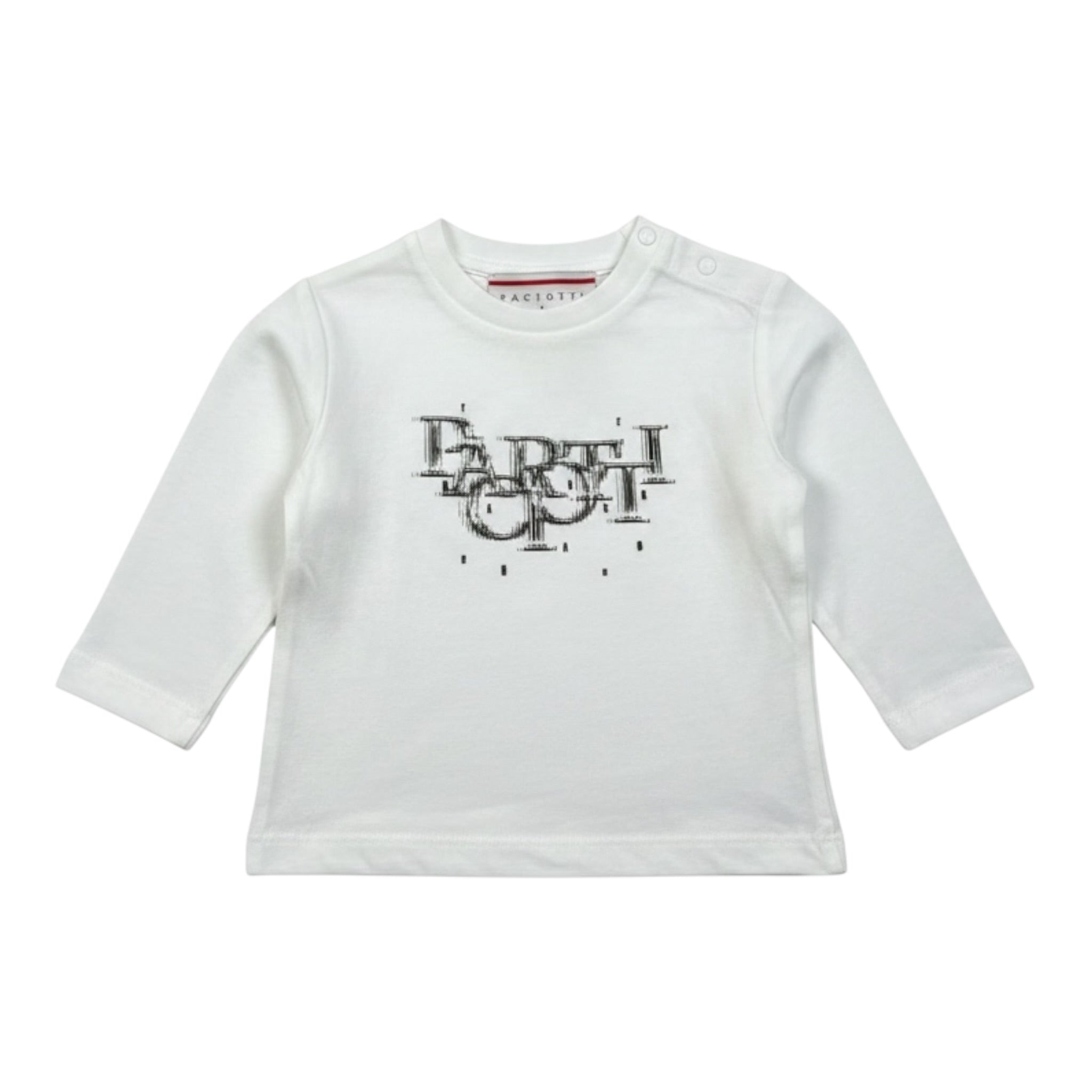 Cesare Paciotti Shirt Girocollo tinta unita con Stampe Bianco per Neonato TSP6350JXN BIANCO CESARE PACIOTTI 