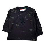 Cesare Paciotti Shirt Girocollo tinta unita con Stampe Nero per Bambino TSP6353B NERO CESARE PACIOTTI 