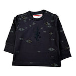 Cesare Paciotti Shirt Girocollo tinta unita con Stampe Nero per Neonato TSP6353BN NERO CESARE PACIOTTI 