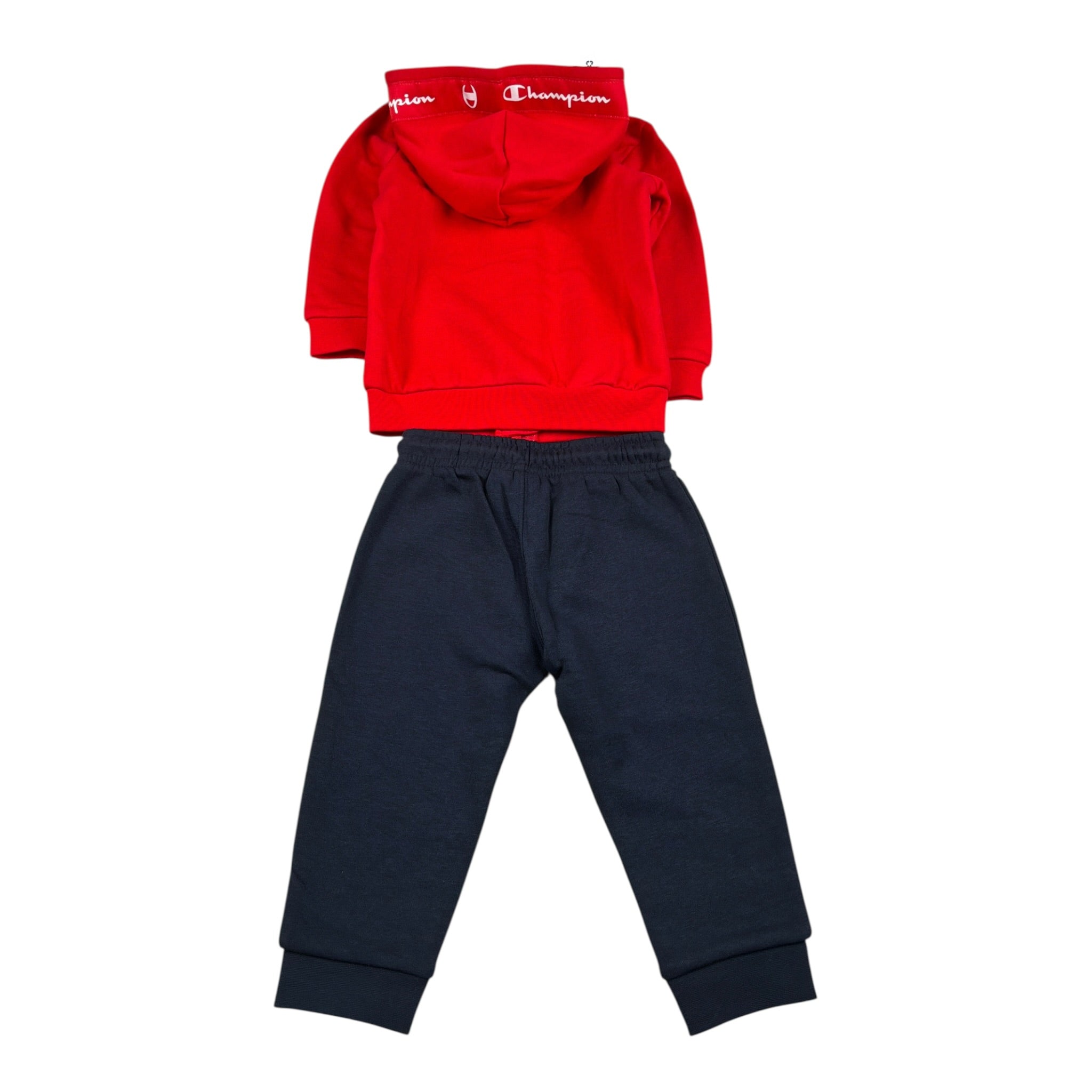Champion Completo 2Pz Felpa con Zip-Pantalone Rosso per Neonato 306866 ROSSO CHAMPION 