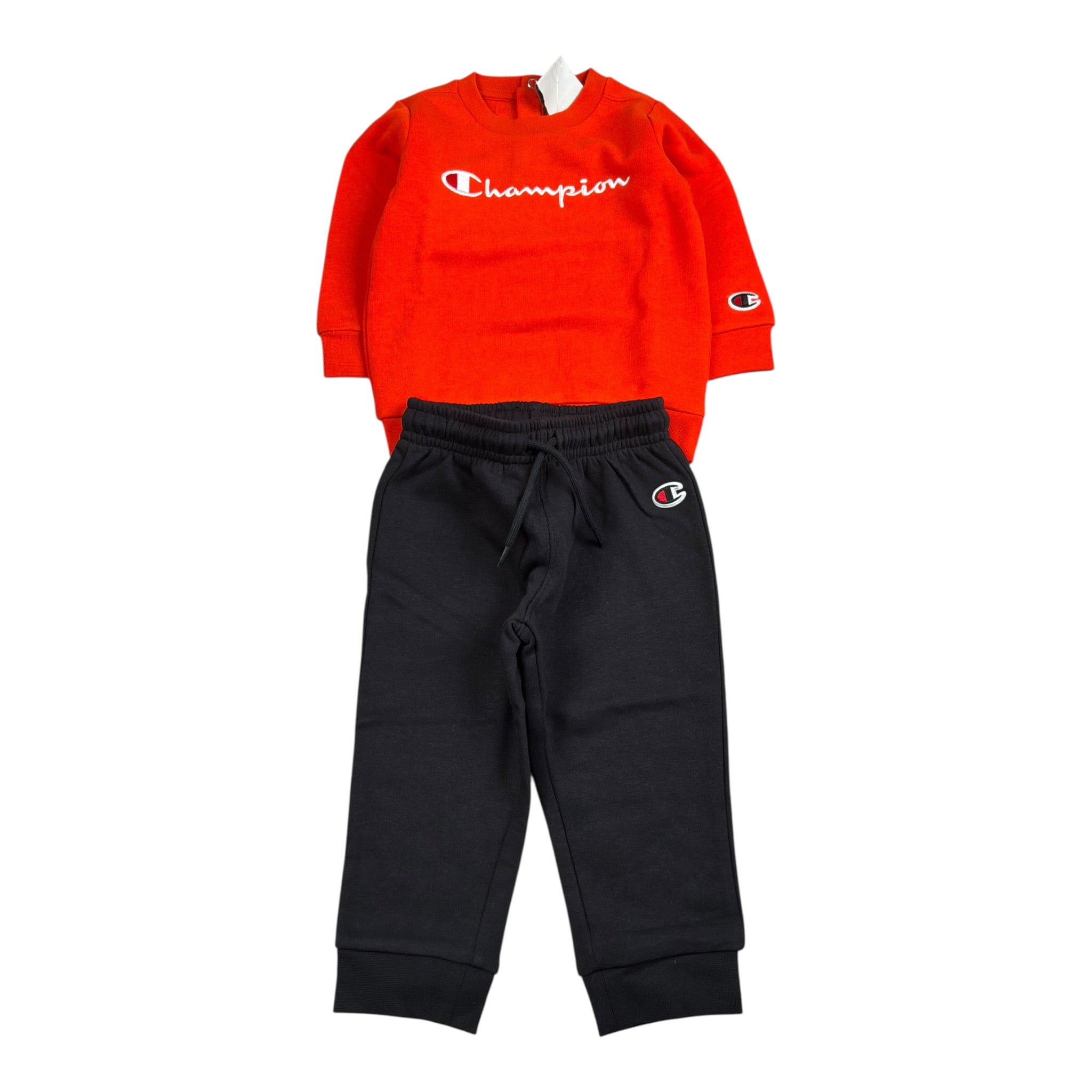 Champion Completo 2Pz Felpa Girocollo-Pantalone Arancione per Neonato 306899 ARANCIONE CHAMPION 