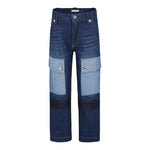 Chloe' Jeans tinta unita con Tasche In Contrasto Blu per Bambina C20232 BLU CHLOE' 