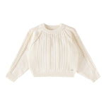 Chloe' Maglia Girocollo tinta unita Panna per Bambina C20294 PANNA CHLOE' 