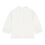 Chloe' Camicia Manica Lunga tinta unita In Pizzo Sangallo Bianco per Neonata C20299 BIANCO CHLOE' 